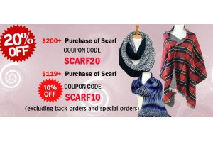 20% off Scarves and Wraps