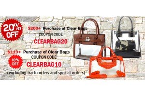 20% off Clear PVC Handbags