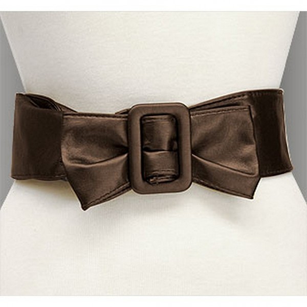 Belt - Soft Leather w/ Front Bow - Brown - Size : ML - BLT-BE173BR-ML