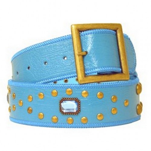 Jeweled Studded Belt - Blue - BLT-CB17925BL