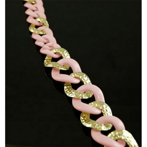 Chain Belt - Two Tone Links - Pink - BLT-T1367PK