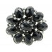 Swarovski Crystal Hinge Bangle - Flower - Rhodium Plating - Jet - BR-B9008JET 