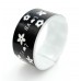 Overlayer Love Bangle - Acrylic - Black Color - BR-OB00153BLK 