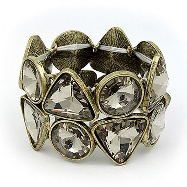 Casting Glass Geometry Stretchable Bracelets - BR-AACDB0060G1G
