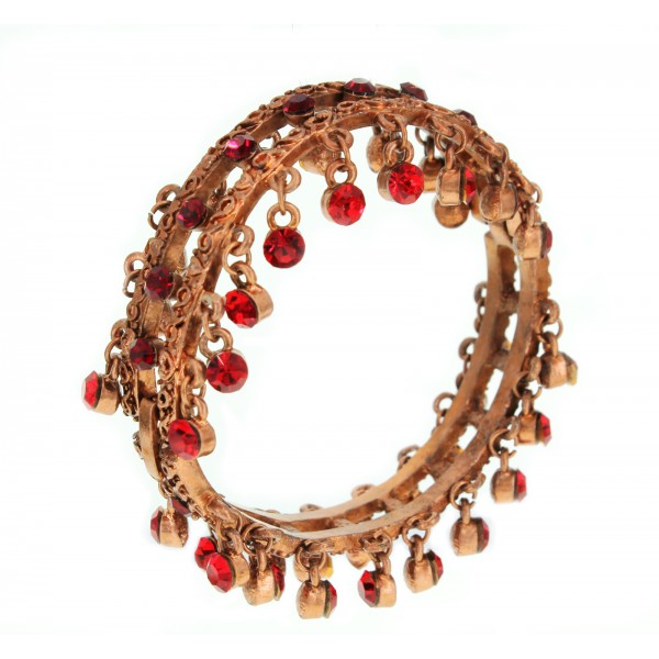 Dangling Crystal Bracelet - Red Color - BR-BL9073RD