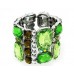 Stretch Crystal Bracelets - Green - BR-KH12826GN