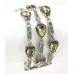 3-Row Rhinestone w/ Acrylic Beads - Green - BR-TJ023GN
