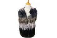 Cardigans & Vests - Faux Long Fur Vest � Multi Color - VT-9421-1