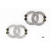 Rhinestone Double Hoop Earrings - ER-C1