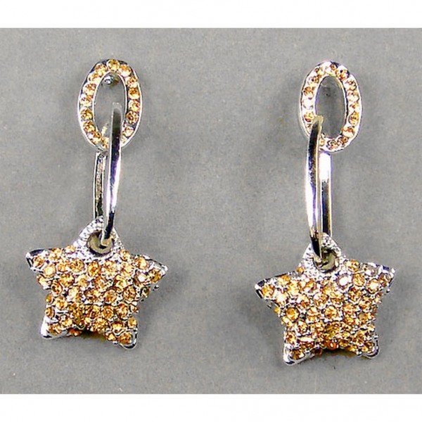 Crystal Star Earrings - Topaz - ER-TJEA01TP