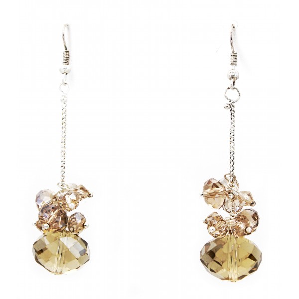Dangling Crystal Earrings - L. Gold - ER-ACE4517G1