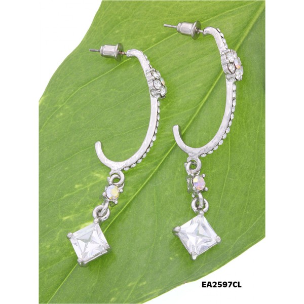 CZ Earring - Clear - ER-EA2597CL