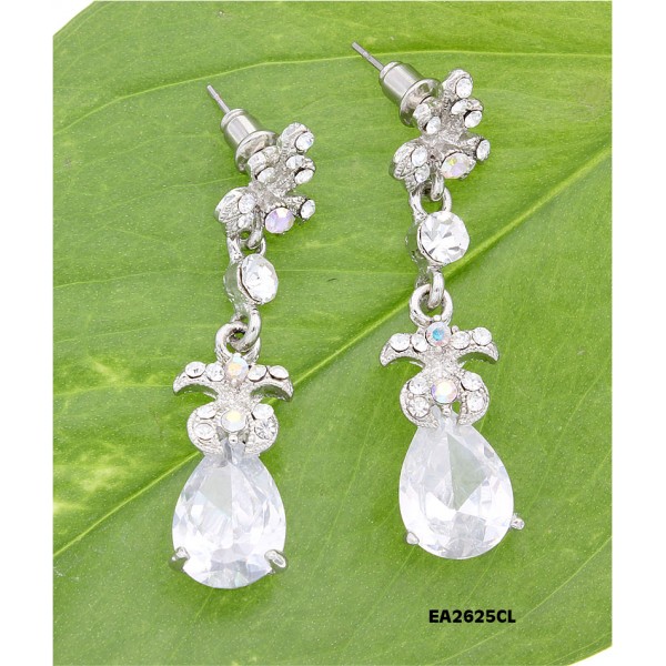 CZ Earring - Clear - ER-EA2625CL