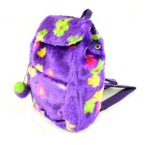 Kids' Plush Backpacks - Purple - BG-208PL