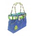 Denim Jean Purse W/ Belt & Key Chain/Frog - BG-BJ114M -GN