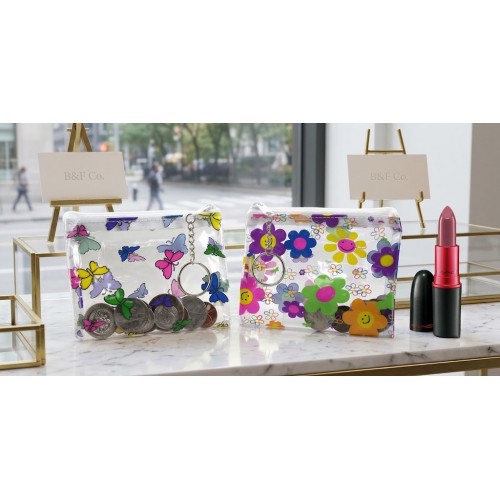 Coin Purse: PVC Pouches - Butterfly/Flower Assorted - 12PCS/PACK - BG-001