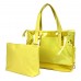 Clear PVC 2-in-1 Totes w/ Leather-like PU Trim - Yellow - BG-100843YL