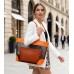 Mesh 2-in-1 Totes w/ Metal Studded Croc Embossed PU Trim - Orange - BG-100845OR
