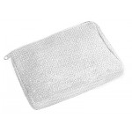 12-piece Shimmery Cosmetic Pouches - White - BG-9189WT