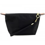 Nylon Cosmetic Bags w/ Wristlet - Black - BG-HM1006BK