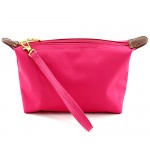 Nylon Cosmetic Bags w/ Wristlet - Fuchsia - BG-HM1006FU