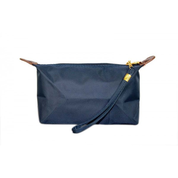 Nylon Cosmetic Bags w/ Wristlet - Navy - BG-HM1006NV