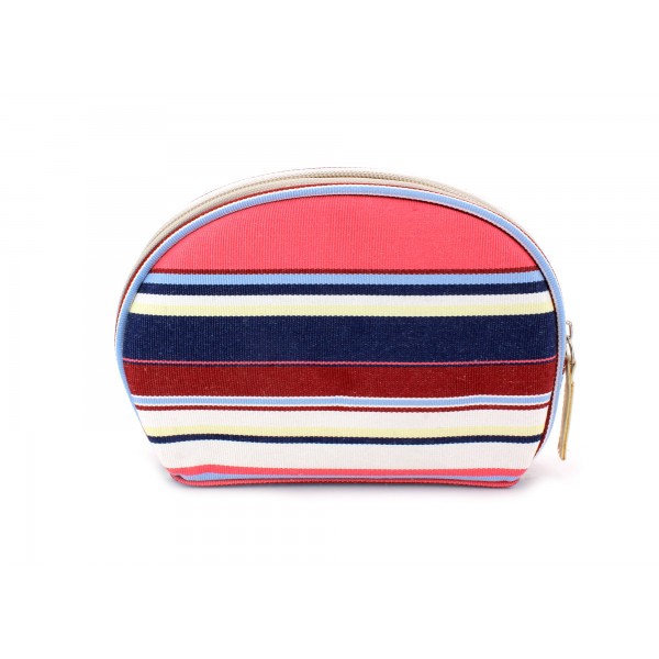 Canvas Multi Color Stripe Cosmetic Bag - BG-PI026A