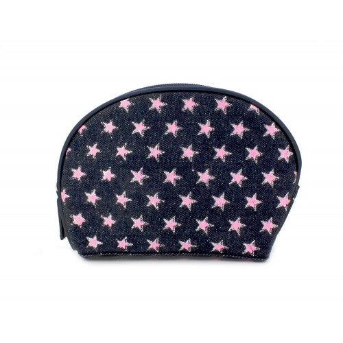 Denim Pink Star Cosmetic Bag - BG-PI026CPK