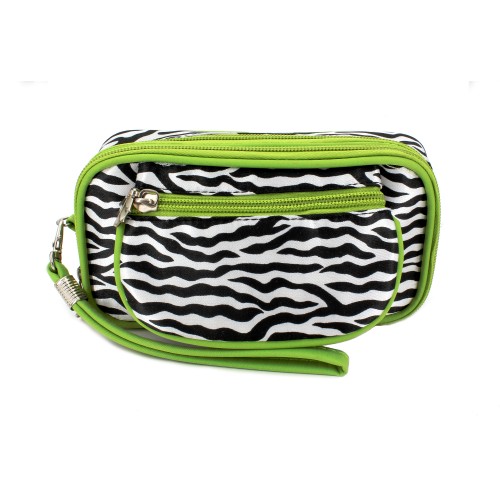 Cosmetic Purse - Zebra Print - Lime - BG-Z200LM