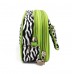 Cosmetic Purse - Zebra Print - Lime - BG-Z200LM