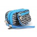 Cosmetic Purse - Zebra Print - TQ BLUE -BG-Z200TQ