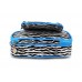 Cosmetic Purse - Zebra Print - TQ BLUE -BG-Z200TQ