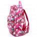 Quilted Cotton Backpack - Owl & Chevron Printed - Pink - BG-OW402PK