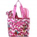 Quilted Cotton Diaper Bag - Owl & Chevron Printed - Pink - BG-OW601PK