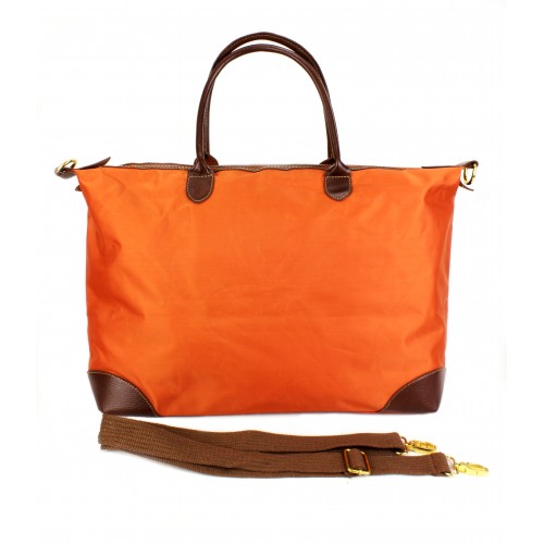 Nylon Large Shopping Tote w/ Nylon Shoulder Strap - Orange - BG-HD1294OG
