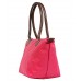 Nylon Small Shopping Tote w/ Leather Like Handles - Fuchsia - BG-HD1361FU