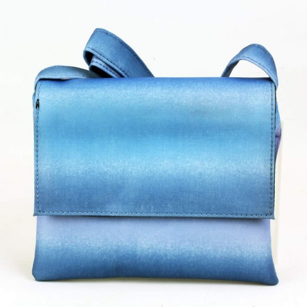 Micro Fiber Flap Shoulder Bags – Blue color - BG-NSF23BL