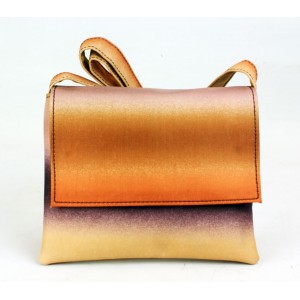 Micro Fiber Flap Shoulder Bags – Plum-Orange color - BG-NSF23PL-OG