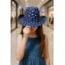 Cowboy Hat - Star Print Denim - HT-8908