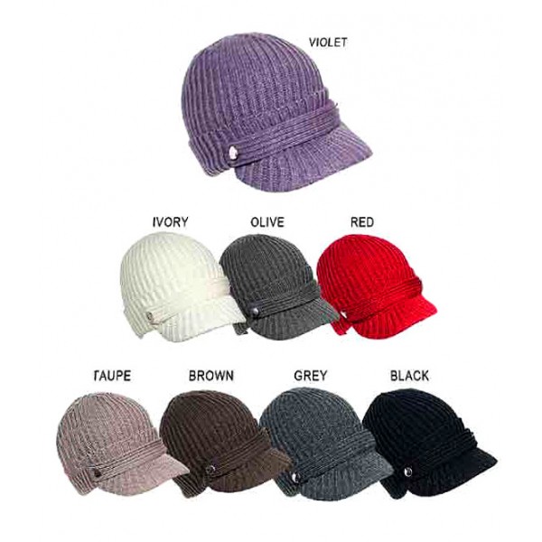 Cap - Cable Knit Cap w/ Matching Band - HT-11KH026