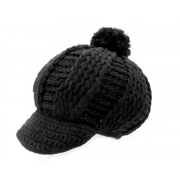 Cap - Knitted Beane W/ Pom Pom - HT-H1056