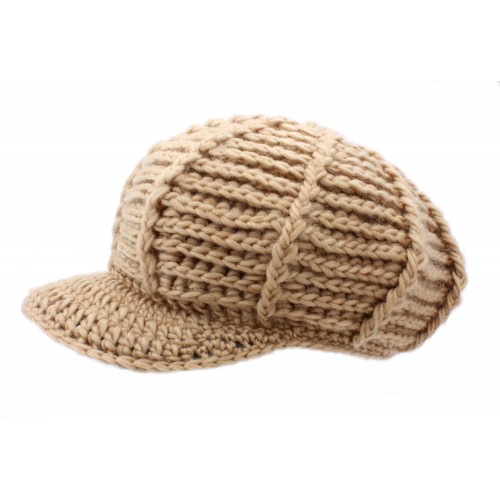 Cap - Crochet Cap - Tan - HT-H1256TN