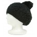 Cap - Knitted Beanie w/ Pom Pom - Black - HT-H1282BK
