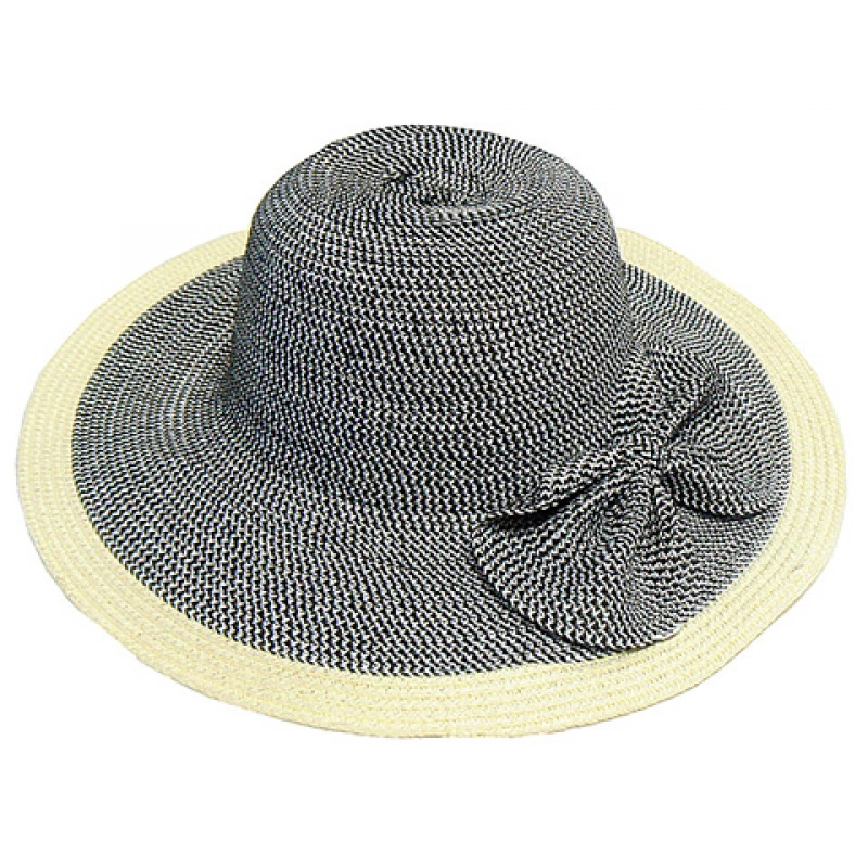 a menudo Editor Irradiar ON SALE! $9.95 - Straw Big Rim Hat w/ Bow - Black - HT-M11BK @ FashionWholesaler.com