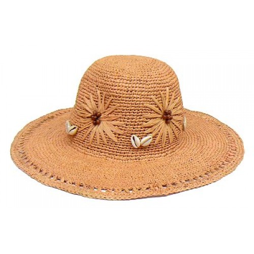 Leyes y regulaciones pagar Componer ON SALE! $15.25 - Raffia Crochet 4" Rim w/ Seashells - Tan - HT-ST67436TN -  Wide Brim Hats @FashionWholesaler.com