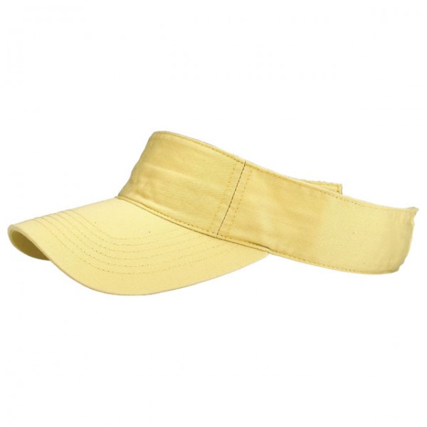 Visor - Cotton Will W/Velcro Adjustable - Butter Color - HT-4056BUT