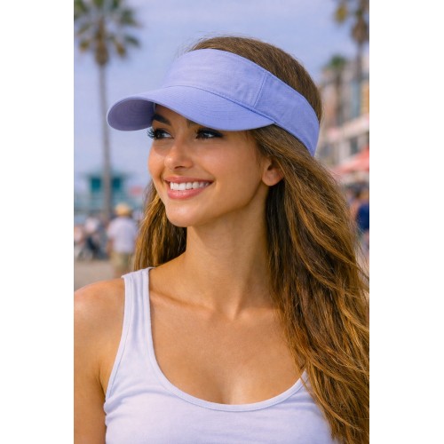 Visor - Cotton Will W/Velcro Adjustable - Lilac Color - HT-4056LIL
