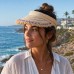 Visor - Raffia Straw Clip-On - Natural Color - HT-8017NT