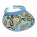 Visor Caps: Canvas Paisley Print Clip-on w/ Moisture Wicking Sweatban - HT-4124LBL