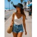 The Lady's Packable Straw Sun Visor - Adjustable - 3.5 Inches - Black - HT-ST159BK